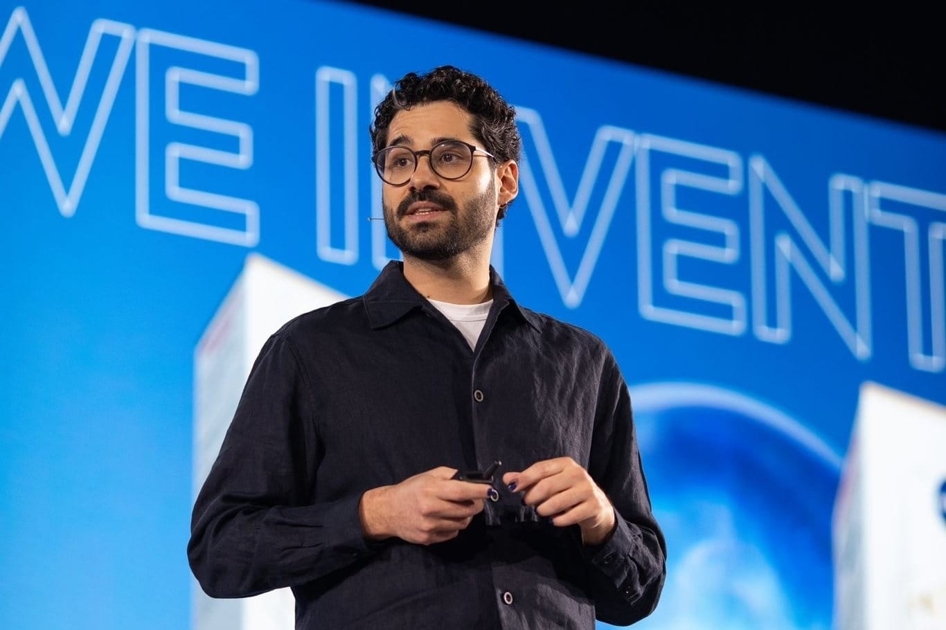 Picture of man on stage