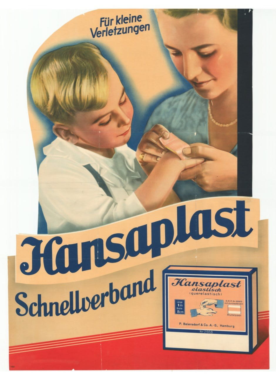 Hansaplast advertisement poster 1935