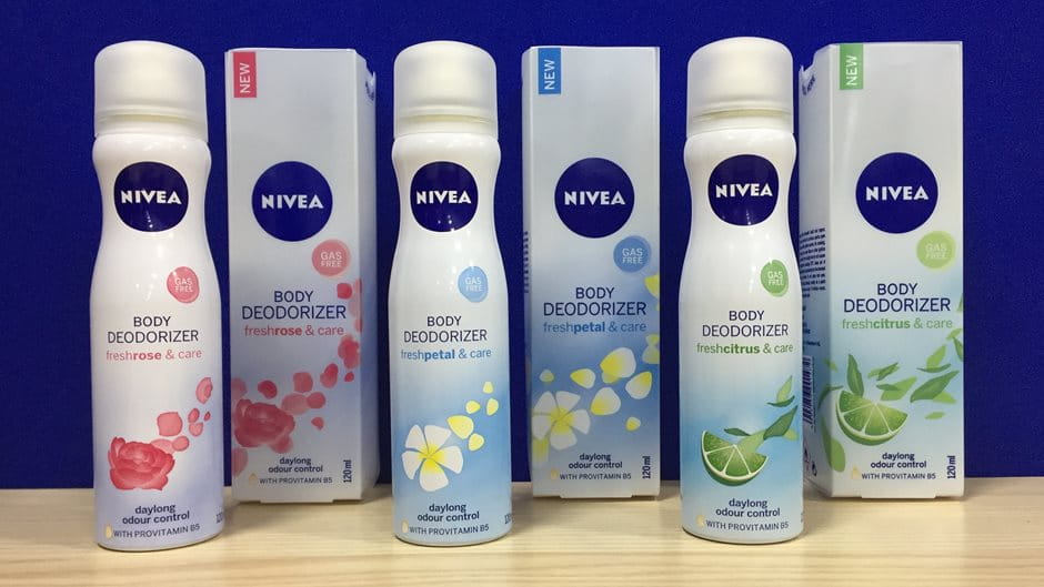 The deodorant “NIVEA Body Deodorizer”, developed for India by the Beiersdorf lab Near East.