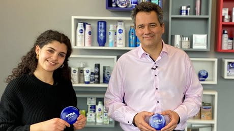 TikTok influencer Selma (@notselma) & Beiersdorf CEO Vincent Warnery