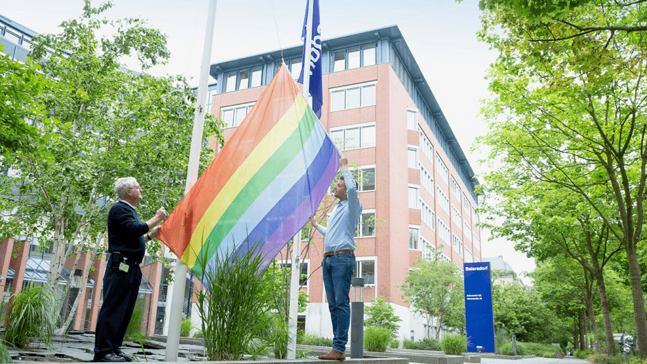 Beiersdorf rainbow flag